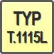 Piktogram - Typ: T.1115L